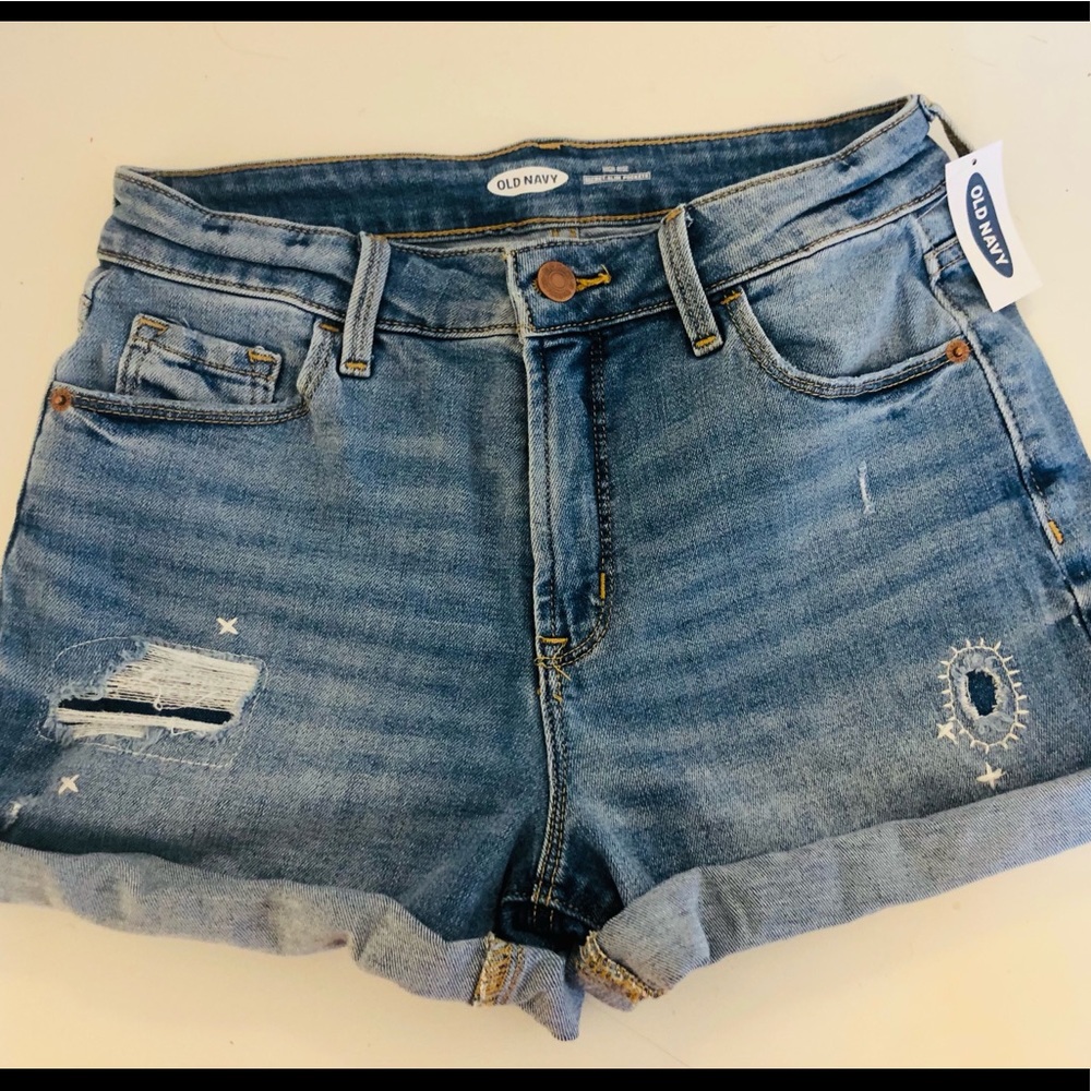 High Rise Jean Shorts